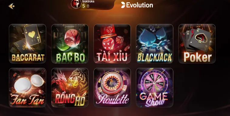 Sảnh Evolution Livestream Tại SunWin Trải Nghiệm Cá Cược Đẳng Cấp Quốc Tế