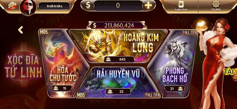 Khám Phá Sự Kịch Tính Của Minigame Xóc Đĩa Tứ Linh Tại SunWin Uy Tín